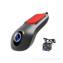 Gravador de câmera preto de carro de visão noturna wifi
